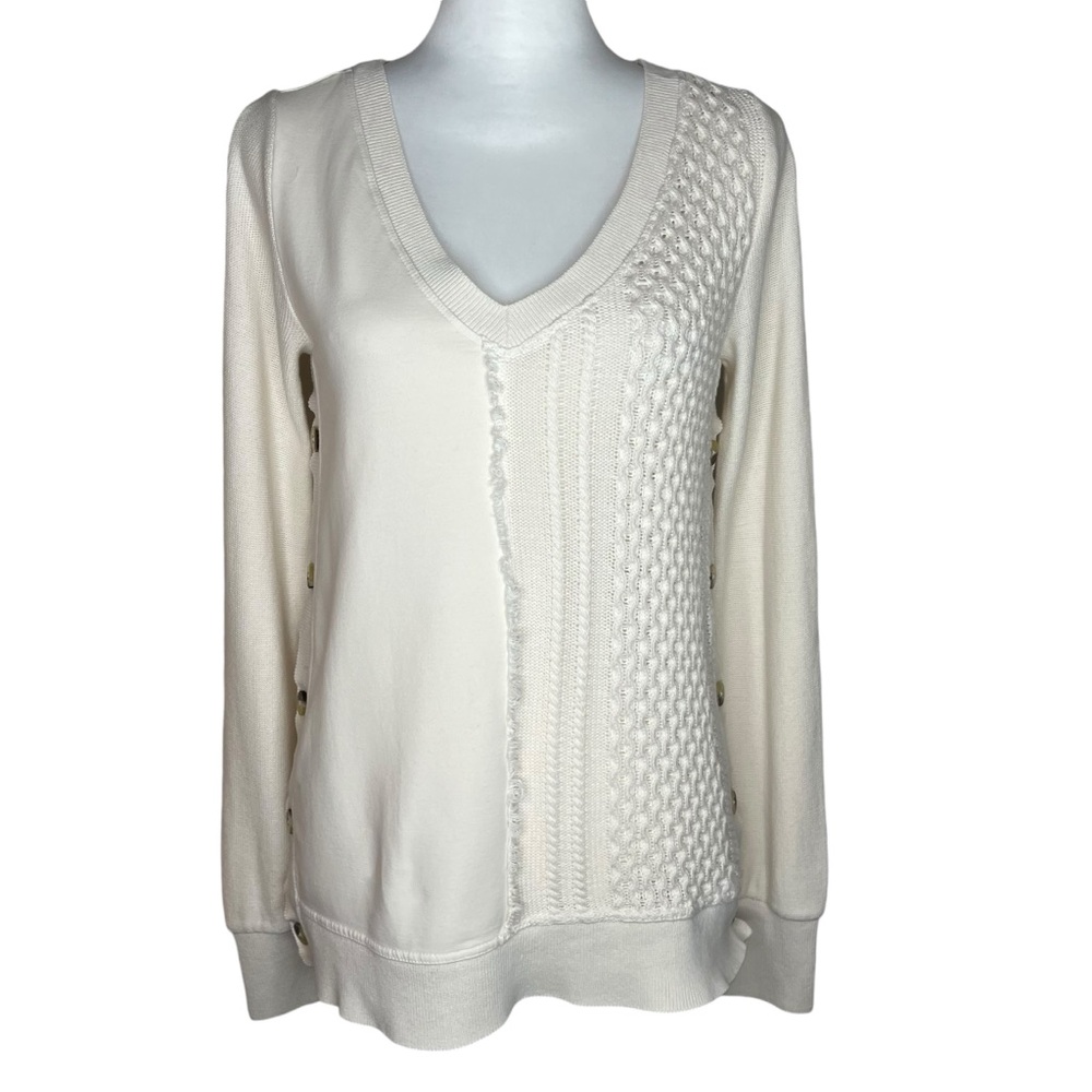 SaturdaySunday Cream Knit Sweater Size XS